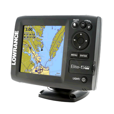 Elite-5M HD Gold GPS by Lowrance