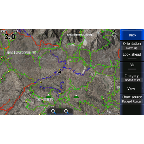 San Bernardino National Forest, CA Off Road GPS Map Card for Lowrance HDS & Elite HD