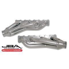Nissan Titan Silver Ceramic Coated Shorty Headers by JBA, 5.6L, V8, 2004-2015 (A60)