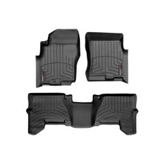 Nissan Pathfinder Floor Mats by WeatherTech, Front and Rear, One Post, Black, 2005-2011 (R51)