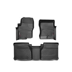 Nissan Frontier Floor Mats by WeatherTech, Front and Rear, Crew Cab, Two Hook, Black, 2005-2018 (D40)