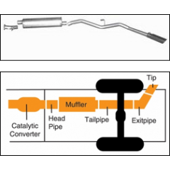 Nissan Xterra Stainless Catback Exhaust by Gibson, 2000-2002 (WD22)
