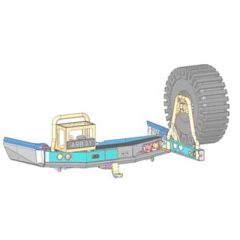 Rear Bumper Wheel Carrier Holder by ARB, Right Side