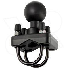 RAM Double U-Bolt Base with 1.5" Ball for Rails from .75" to 1.25" in Diameter